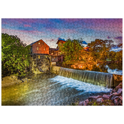 puzzleplate Pigeon Forge Tennessee TN Old Mill. 500 Jigsaw Puzzle