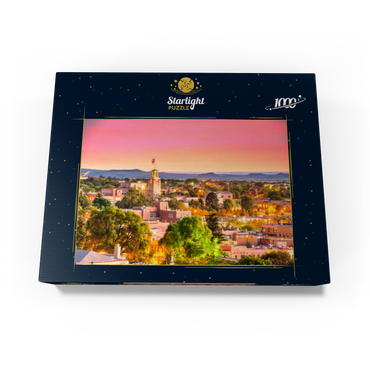 Santa Fe, New Mexico, USA Downtown skyline at dusk. 1000 Jigsaw Puzzle box view1