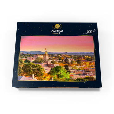 Santa Fe, New Mexico, USA Downtown skyline at dusk. 100 Jigsaw Puzzle box view1