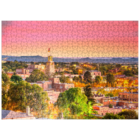 puzzleplate Santa Fe, New Mexico, USA Downtown skyline at dusk. 500 Jigsaw Puzzle