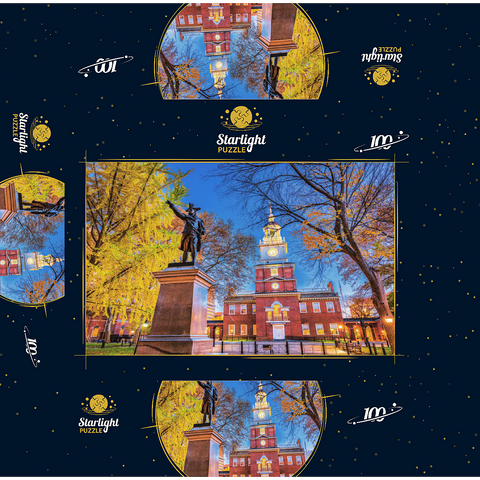 Independence Hall in Philadelphia, Pennsylvania, USA. 100 Jigsaw Puzzle box 3D Modell