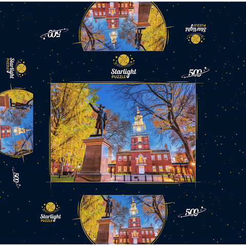 Independence Hall in Philadelphia, Pennsylvania, USA. 500 Jigsaw Puzzle box 3D Modell
