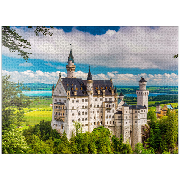 puzzleplate Neuschwanstein Castle on a summer day in Germany. 1000 Jigsaw Puzzle