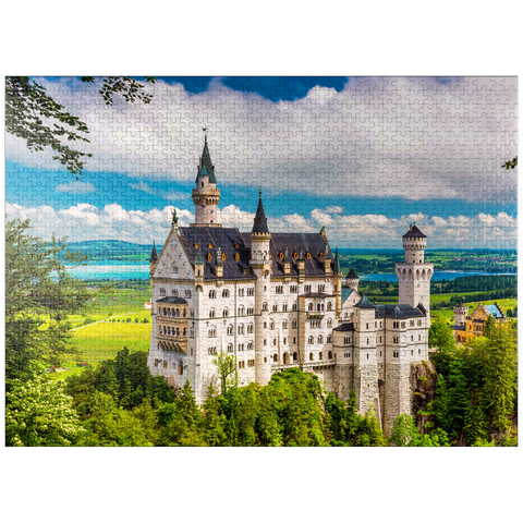 puzzleplate Neuschwanstein Castle on a summer day in Germany. 1000 Jigsaw Puzzle