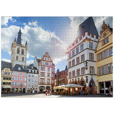 puzzleplate Trier, market place with Steipe in the city center of the ancient Roman city in Rhineland-Palatinate 1000 Jigsaw Puzzle