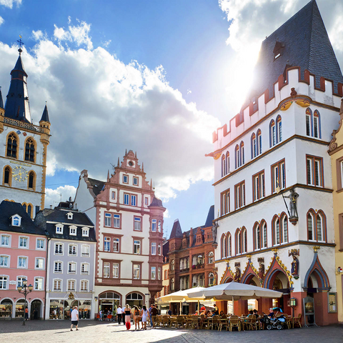 Trier, market place with Steipe in the city center of the ancient Roman city in Rhineland-Palatinate 1000 Jigsaw Puzzle 3D Modell