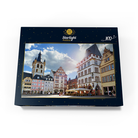 Trier, market place with Steipe in the city center of the ancient Roman city in Rhineland-Palatinate 100 Jigsaw Puzzle box view1