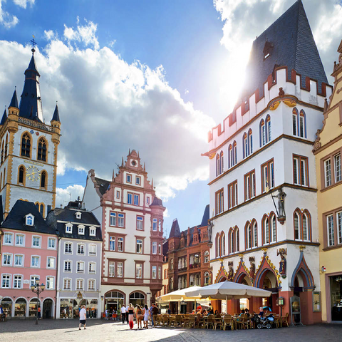 Trier, market place with Steipe in the city center of the ancient Roman city in Rhineland-Palatinate 100 Jigsaw Puzzle 3D Modell