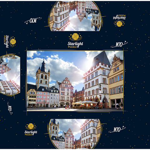 Trier, market place with Steipe in the city center of the ancient Roman city in Rhineland-Palatinate 100 Jigsaw Puzzle box 3D Modell