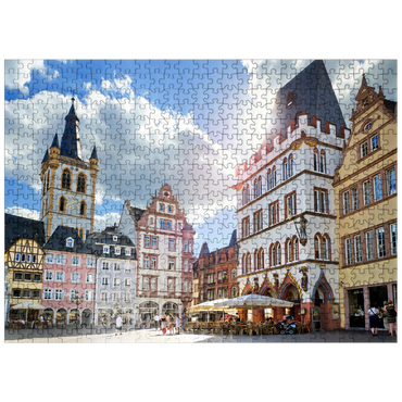 puzzleplate Trier, market place with Steipe in the city center of the ancient Roman city in Rhineland-Palatinate 500 Jigsaw Puzzle