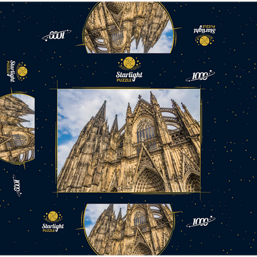 Cologne Cathedral, monument of German Catholicism and Gothic architecture in Cologne. 1000 Jigsaw Puzzle box 3D Modell