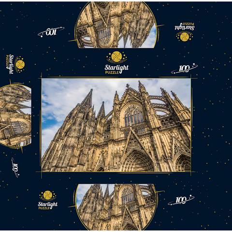 Cologne Cathedral, monument of German Catholicism and Gothic architecture in Cologne. 100 Jigsaw Puzzle box 3D Modell