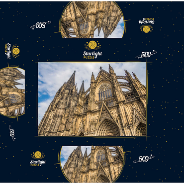 Cologne Cathedral, monument of German Catholicism and Gothic architecture in Cologne. 500 Jigsaw Puzzle box 3D Modell