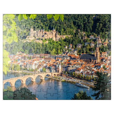 puzzleplate View of Heidelberg in summer, Germany 100 Jigsaw Puzzle