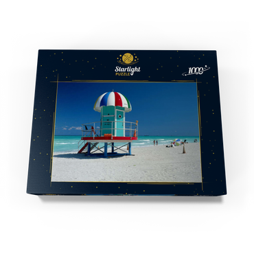 Lifeguard cottage on the beach, Miami Beach, Florida, USA 1000 Jigsaw Puzzle box view1