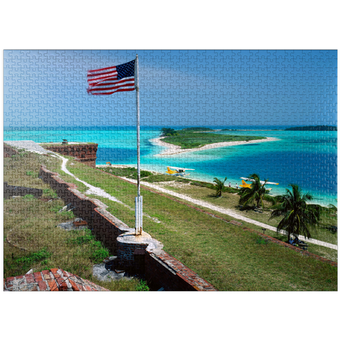 puzzleplate Fort Jefferson in Dry Tortugas National Park, Florida Keys, Florida, USA 1000 Jigsaw Puzzle