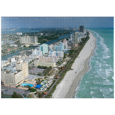 puzzleplate Art Deco Hotels on Ocean Drive, Miami Beach, Florida, USA 1000 Jigsaw Puzzle