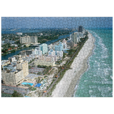 puzzleplate Art Deco Hotels on Ocean Drive, Miami Beach, Florida, USA 500 Jigsaw Puzzle