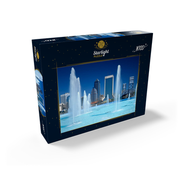 Fountain at Riverwalk and Skyline, Jacksonville, Florida, USA 1000 Jigsaw Puzzle box view1