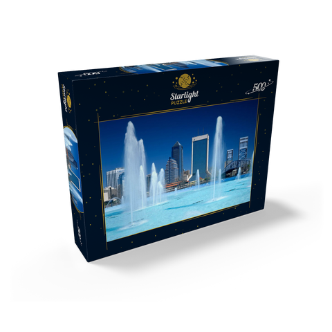 Fountain at Riverwalk and Skyline, Jacksonville, Florida, USA 500 Jigsaw Puzzle box view1