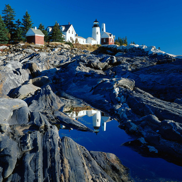 Lighthouse at Pemaquid Point, Maine, USA 1000 Jigsaw Puzzle 3D Modell