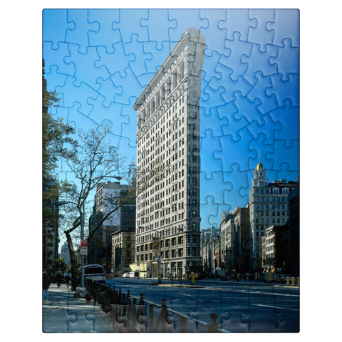 puzzleplate Flatiron Building on Fifth Avenue, Manhattan, New York City, New York, USA 100 Jigsaw Puzzle