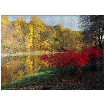 puzzleplate Autumn landscape near Ridgefield, Connecticut, USA 1000 Jigsaw Puzzle