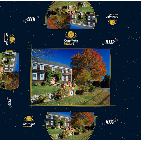 House with Halloween decoration, Maine, USA 1000 Jigsaw Puzzle box 3D Modell