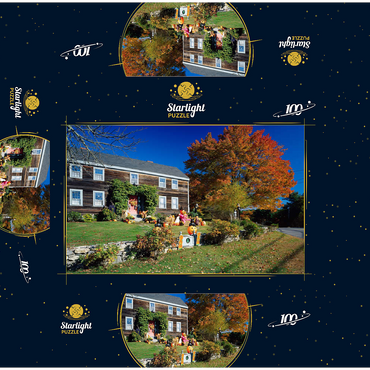 House with Halloween decoration, Maine, USA 100 Jigsaw Puzzle box 3D Modell