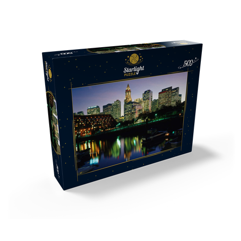 Marina with Boston skyline, Massachusetts, USA 500 Jigsaw Puzzle box view1