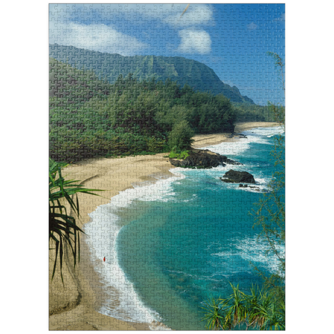 puzzleplate Lumahai Beach, Kauai Island, Hawaii, USA 1000 Jigsaw Puzzle
