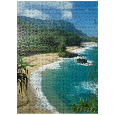 puzzleplate Lumahai Beach, Kauai Island, Hawaii, USA 500 Jigsaw Puzzle