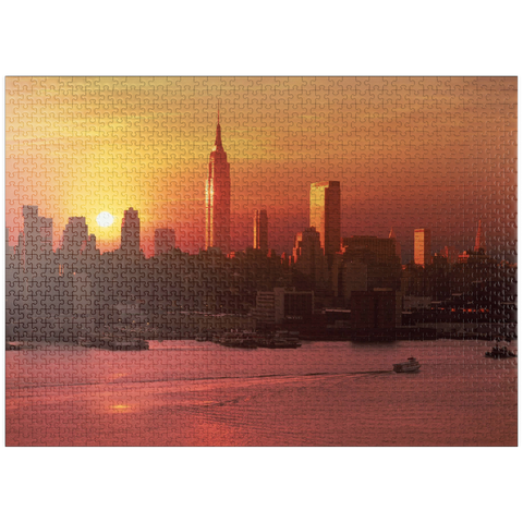 puzzleplate Skyline with Empire State Building, Manhattan, New York City, New York, USA 1000 Jigsaw Puzzle