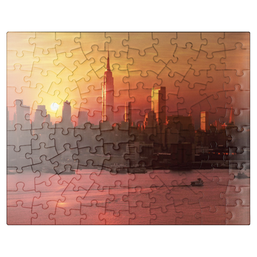 puzzleplate Skyline with Empire State Building, Manhattan, New York City, New York, USA 100 Jigsaw Puzzle