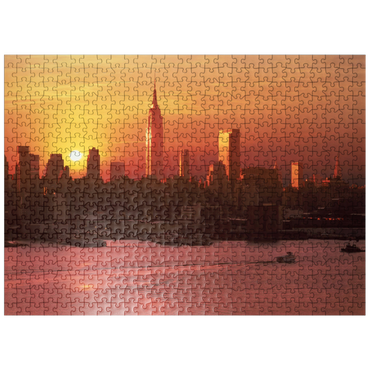 puzzleplate Skyline with Empire State Building, Manhattan, New York City, New York, USA 500 Jigsaw Puzzle