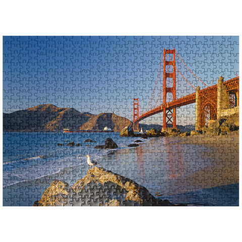 puzzleplate San Francisco Bay and Golden Gate Bridge, San Francisco, California, USA 500 Jigsaw Puzzle