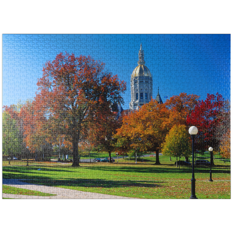 puzzleplate Park with Capitol in Hartford, Connecticut, USA 1000 Jigsaw Puzzle
