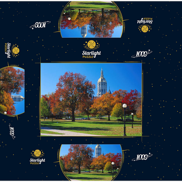 Park with Capitol in Hartford, Connecticut, USA 1000 Jigsaw Puzzle box 3D Modell