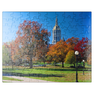 puzzleplate Park with Capitol in Hartford, Connecticut, USA 100 Jigsaw Puzzle