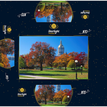 Park with Capitol in Hartford, Connecticut, USA 100 Jigsaw Puzzle box 3D Modell