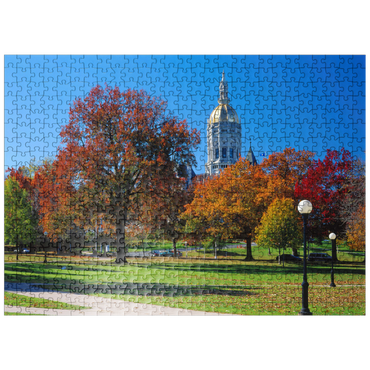 puzzleplate Park with Capitol in Hartford, Connecticut, USA 500 Jigsaw Puzzle