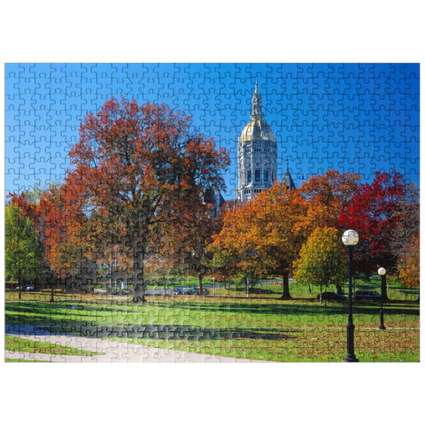puzzleplate Park with Capitol in Hartford, Connecticut, USA 500 Jigsaw Puzzle