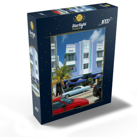 Art Deco Hotels on Ocean Drive in Miami Beach, Florida, USA 1000 Jigsaw Puzzle box view1