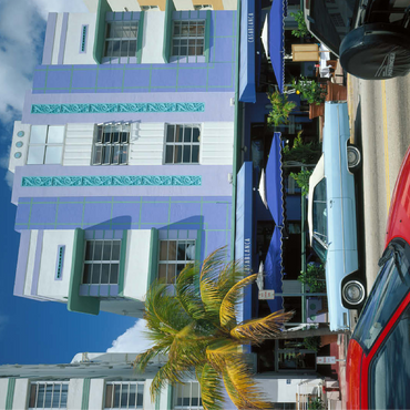 Art Deco Hotels on Ocean Drive in Miami Beach, Florida, USA 100 Jigsaw Puzzle 3D Modell