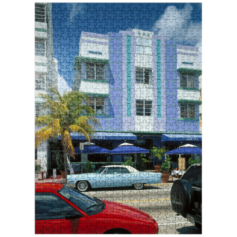 puzzleplate Art Deco Hotels on Ocean Drive in Miami Beach, Florida, USA 500 Jigsaw Puzzle