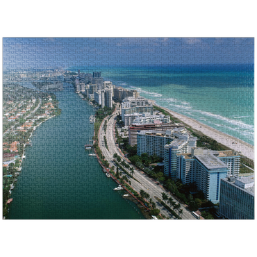 puzzleplate View over Miami Beach, Florida, USA 1000 Jigsaw Puzzle