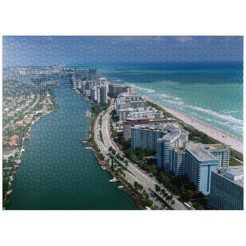 puzzleplate View over Miami Beach, Florida, USA 1000 Jigsaw Puzzle