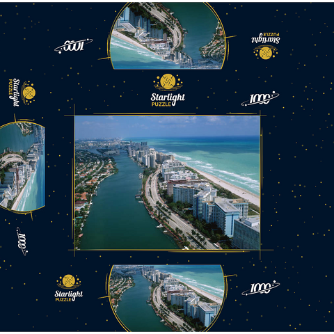 View over Miami Beach, Florida, USA 1000 Jigsaw Puzzle box 3D Modell