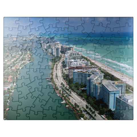 puzzleplate View over Miami Beach, Florida, USA 100 Jigsaw Puzzle