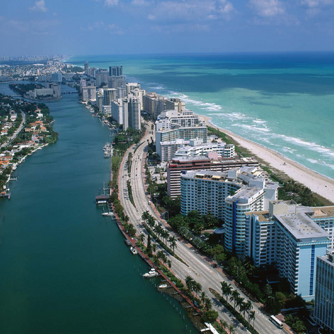 View over Miami Beach, Florida, USA 100 Jigsaw Puzzle 3D Modell